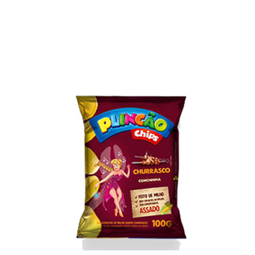Chips Plincao Churrasco C/ 10x100 Gr Plinc