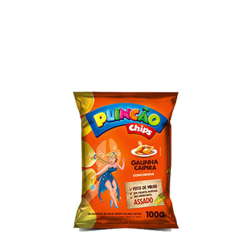 Chips Plincao Galinha C/ 10x100 Gr Plinc