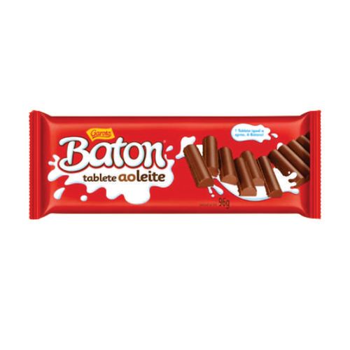 Barra De Baton Tablet Chocolate Ao Leite 90 Gr Garoto