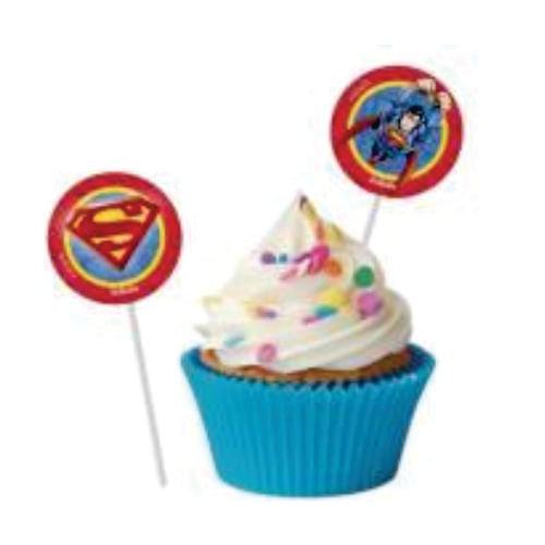 Bandeirinha P/ Docinhos Superman Geek C/ 8 Un Festcolor