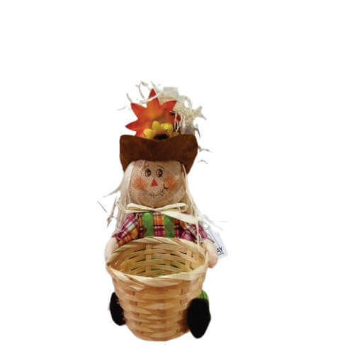 Enfeite Espantalho Decorativo Cachepot 20 Cm (217058) Fest Way