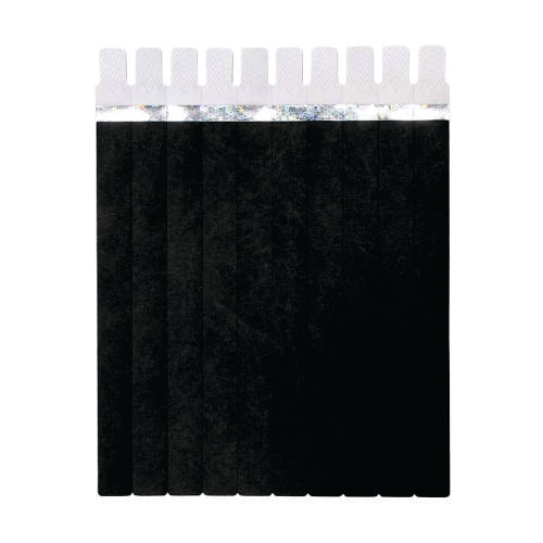 Pulseira De Eventos/Identificação Preta C/ 40 Un Popper