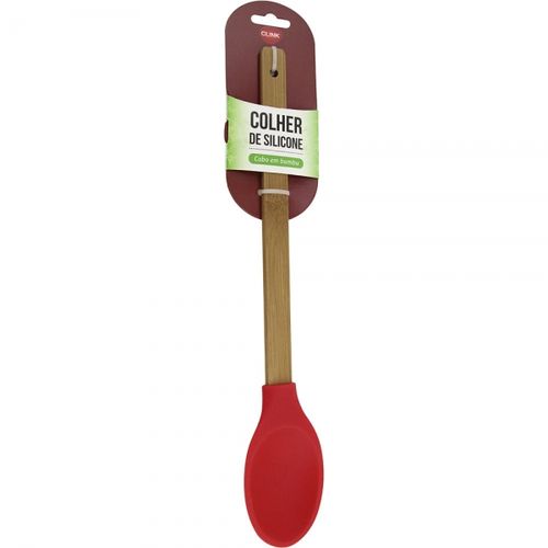 Colher De Silicone Cabo De Bambu 32 Cm (Ck1968) Clink
