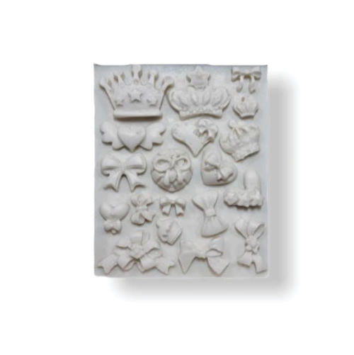 Molde Silicone Coroa, Laços E Corações (B5153) Vianna