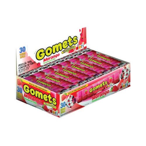 Gomets Goma Tubo Morango C/ 30x32 Gr Dori