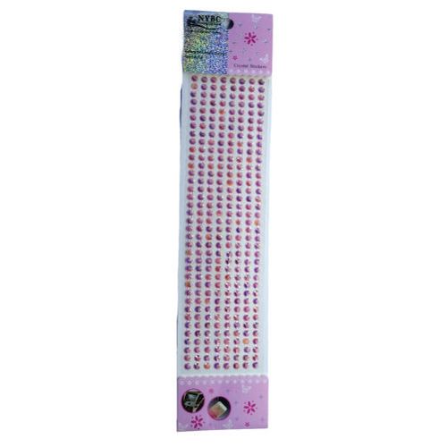 Cartela De Adesivo Meia Pedra 8 Mm Cor 95 Rosa (91480) Nybc