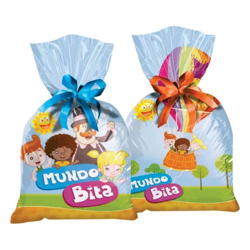 Sacola Plast. Mundo Bita C/ 8 Un Regina