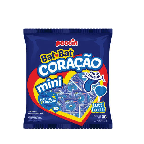 Pirulito Bat Bat Pinta Lingua Mini 200gr Peccin