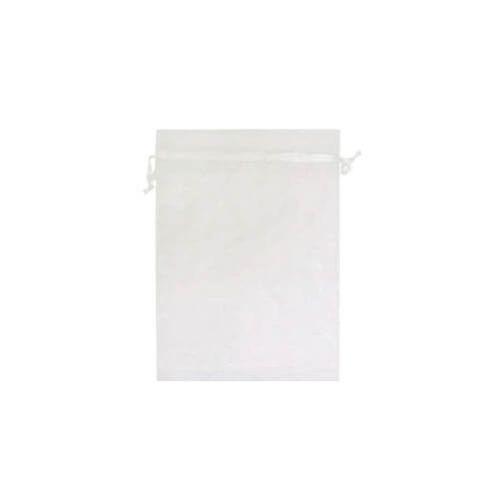 Saco Organza 10x15 Cm Branco C/ 10 Un