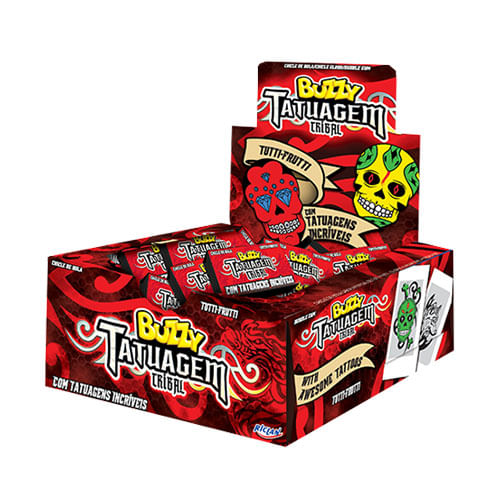 Chicle Tattoo Tribal Tutti Frutti C/ 90 Un Buzzy