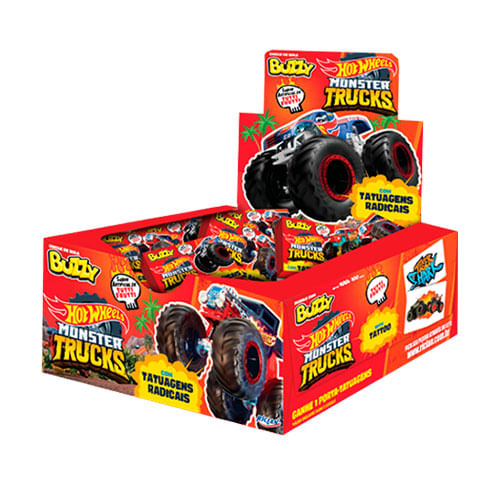 Chicle Hot Wheels Tattoo Tutti Frutti C/ 90 Un Buzzy