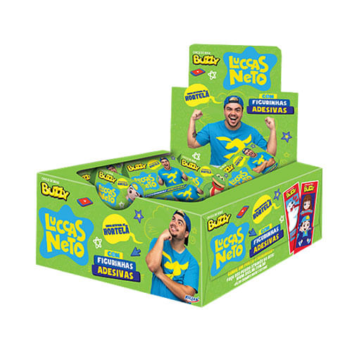 Chicle Lucas Neto Hortelã C/ 90 Un Buzzy