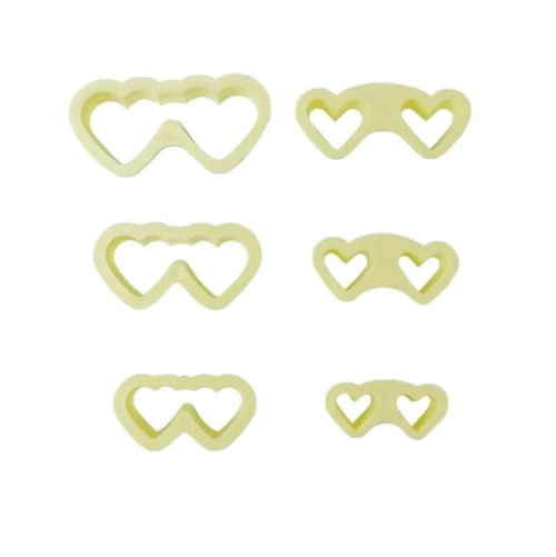 Cortador Óculos Coração C/ 6 Pçs (406641) Bluestar