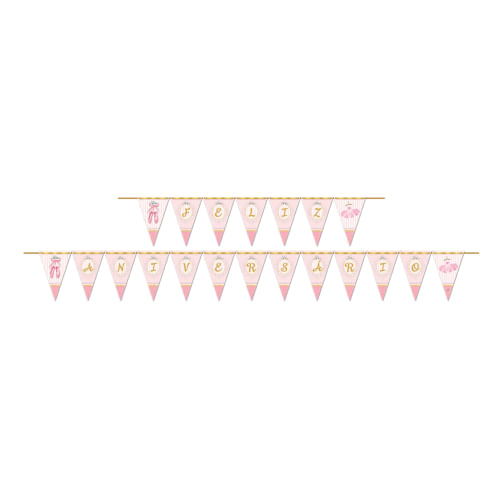 Faixa Feliz Aniversário Bailarina Junco