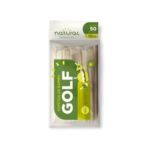 Espeto Golf De Bambu 15 Cm C/ 50 Un Natural Palitos