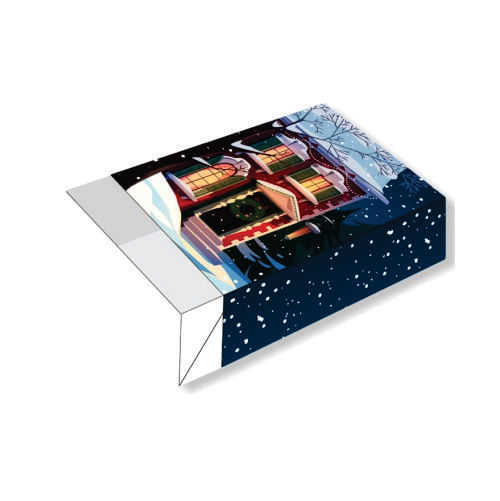 Caixa Divertida P/ 6 Doces Casa De Neve (725) C/ 10 Un Erika