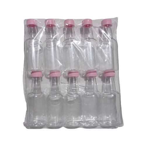 Garrafinha Plastica Tampa Rosa Bebe C/ 10 Un Mirandinha