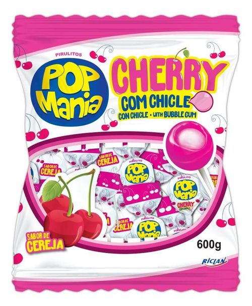Pirulito Cherry 500 Gr Pop Mania