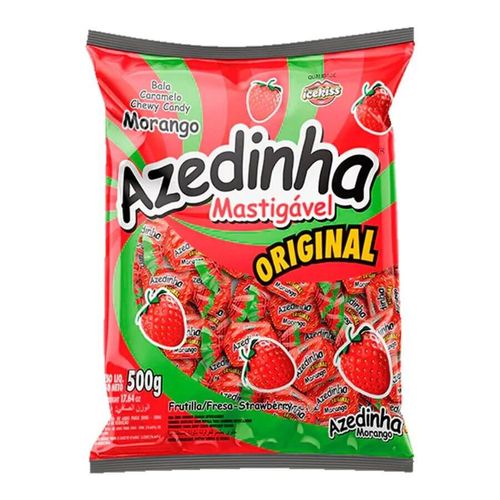 Bala Mastigavel Azedinha Morango 500gr Cory