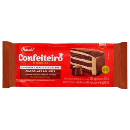 Chocolate Confeiteiro Ao Leite 1,01 Kg Harald