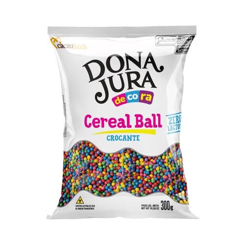 Cereal Mini Ball Colorido 300 Gr Cacau Foods