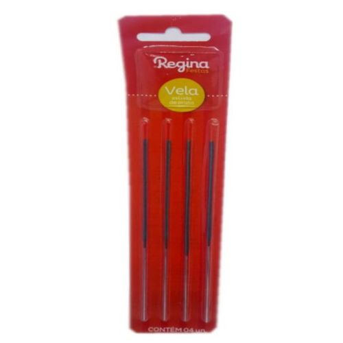 Vela Estrela De Prata C/ 4 Un Regina