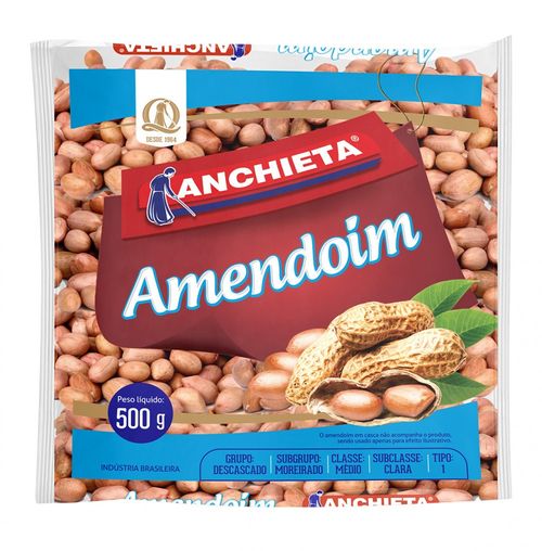 Amendoim Branco 500 Gr Anchieta