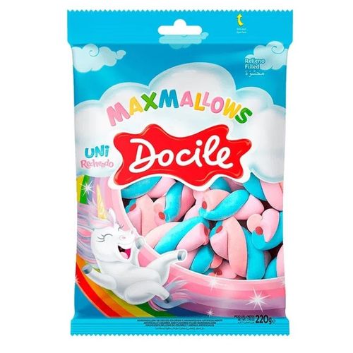 Marshmallow Recheado Twist Colorido Unicornio 220 Gr Docile