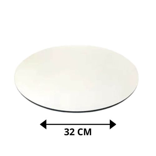Prato Cake Board Mdf Redondo Liso 32 Cm Zaza