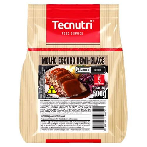 Mistura P/ Molho Escuro (Demiglace) 500 Gr Tecnutri