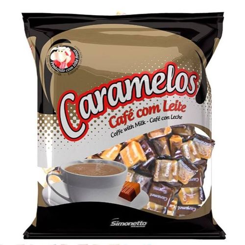 Bala Caramelo Cafe Com Leite 500 Gr Simonetto