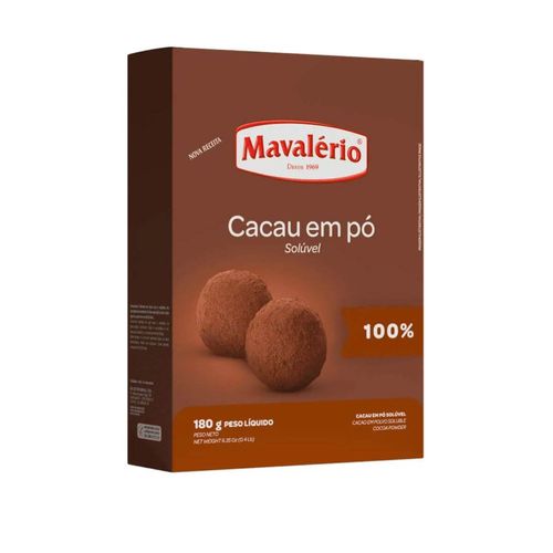 Cacau Em Po 100% 180 Gr Mavalério