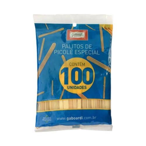 Palito De Picole Especial C/ 100 Un Gaboardi