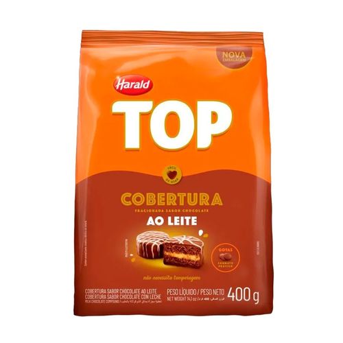 Chocolate Top Ao Leite Gotas 400 Grharald