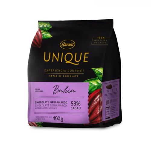 Chocolate Gotas Bahia 63% Unique 400 Gr Harald