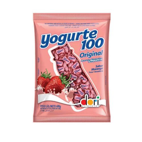 Bala Yogurte 100 Morango 600 Gr Dori