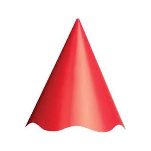 Chapéu Anivers. Color Vermelho C/ 8 Un Regina