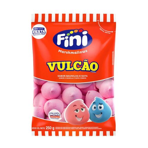 Marshmallow Vulcão Rosa 250 Gr Fini