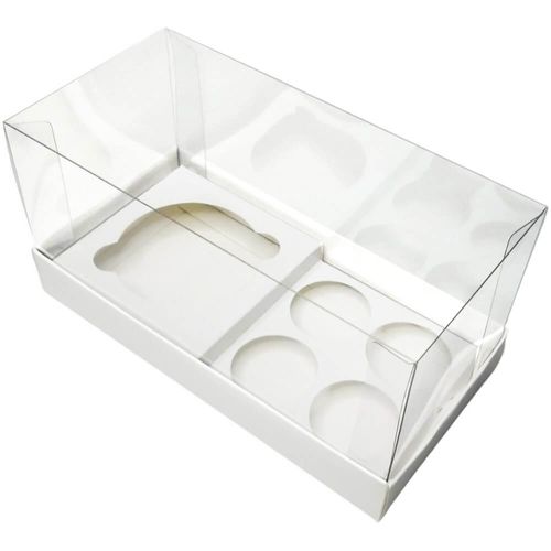 Caixa P/ Cupcake + 4 Brigadeiro 17x9x8,5 Cm C/ 5 Un Assk