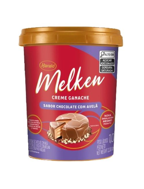 Ganache Chocolate C/ Avelã Melken 1 Kg Harald