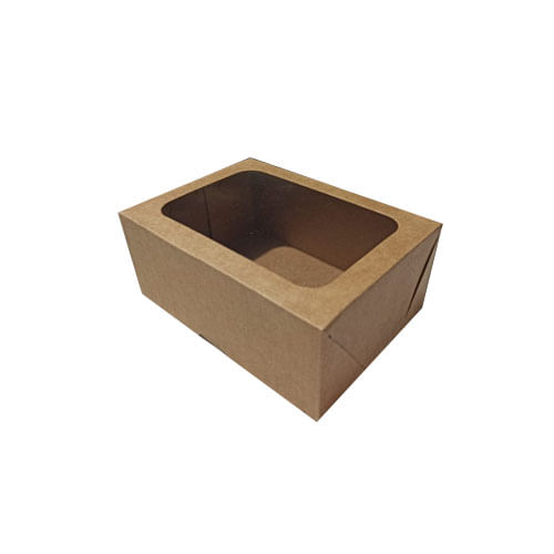 Caixa Retangular 10,5x14,5x6 Kraft Visor Pct C/ 10 Un Crystal For