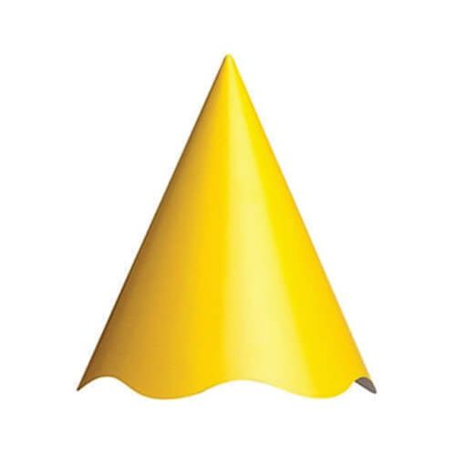 Chapéu Anivers. Color Amarelo C/ 8 Un Regina