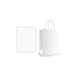 Sacola Papel Branco 14x08x16 C/10 L E L