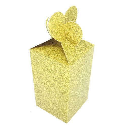 Caixa Coracão Glitter C/ 5 Unid.