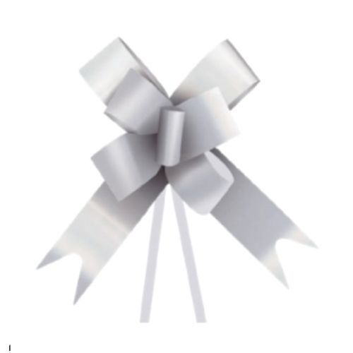 Laço Pronto Liso Prata 32mm C/ 10 Un Brfestas