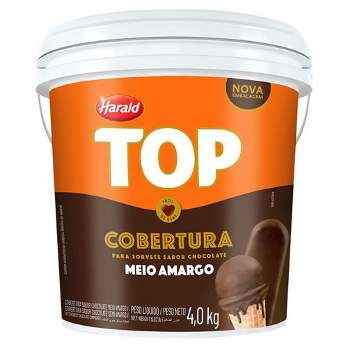 Cobertura Liquida Skimo Chocolate Meio Amargo Top 4 Kg Harald