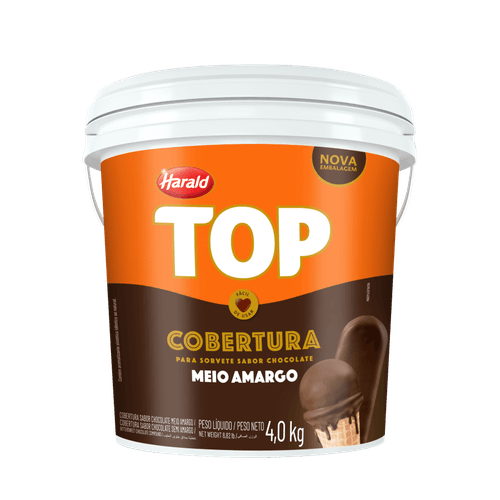 Cobertura Liquida Skimo Chocolate Meio Amargo Top 4 Kg Harald