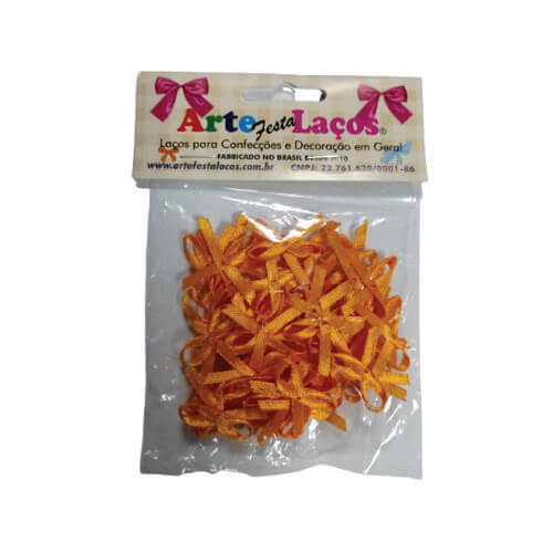 Laço Mosquitinho C/ 50 Un Laranja (011) Arte Laços