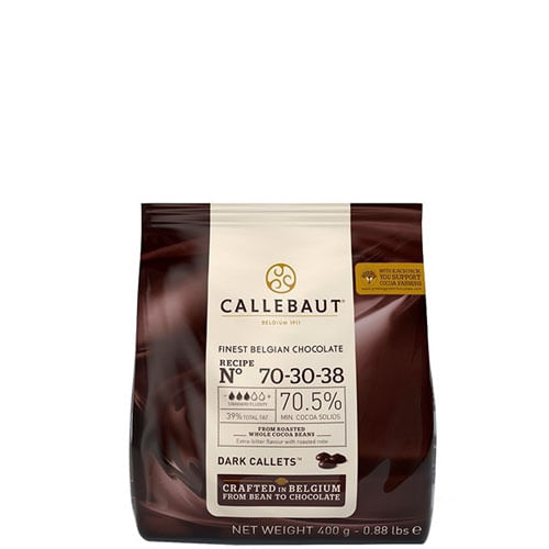 Chocolate Amargo 70-30-38 (70,5% Cacau) Gotas 400 Gr Callebaut