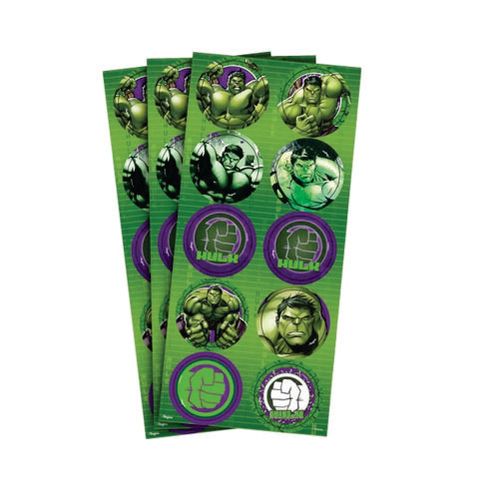 Adesivo Redondo Hulk C/ 30 Un Regina